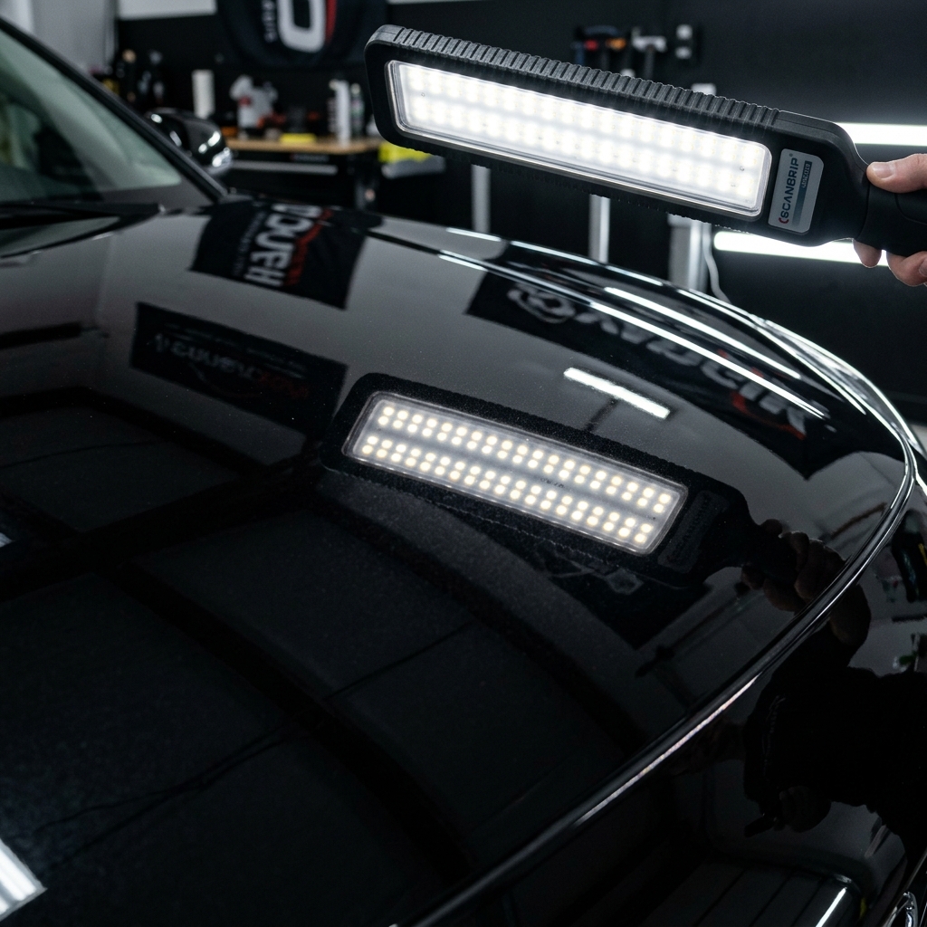 Car paint shiny and flawless after detailing